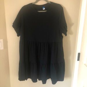 Old Navy Tiered Black Tshirt Dress